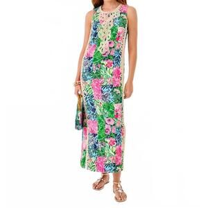 chinese dress ladies Lilly Pulitzer Pearce Maxi Dress Multi Sunshine Vibes LG at Amazon Women's  Clothing store